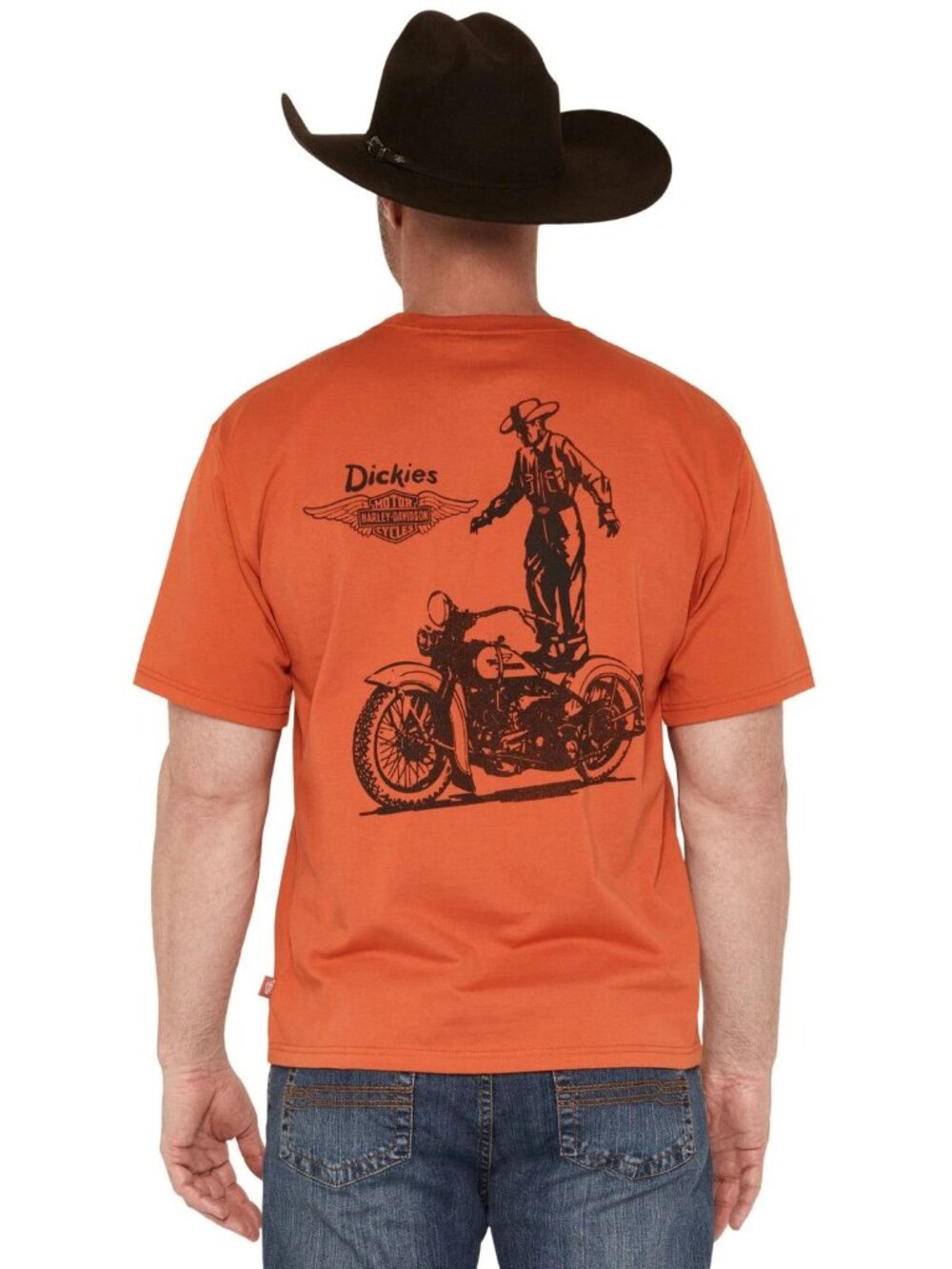 Dickies X Harley Davidson Men's Cowboy Short Sleeve Graphic Tee A88DJK90 XXL NEW